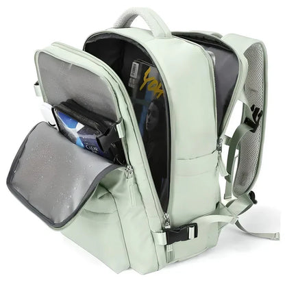 Expandable Carry On Travel Backpack with Flat Lay Packing Design