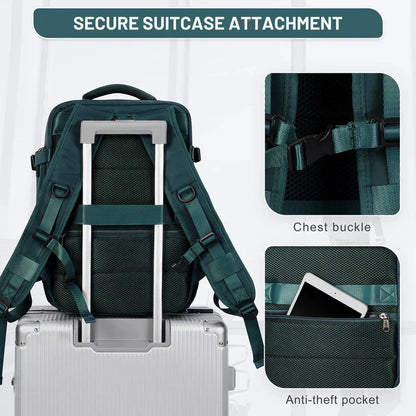 Expandable Carry On Travel Backpack with Flat Lay Packing Design