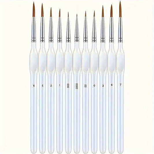 Precision Detail Brush for Accurate Painting and Fine Art, 11 Piece