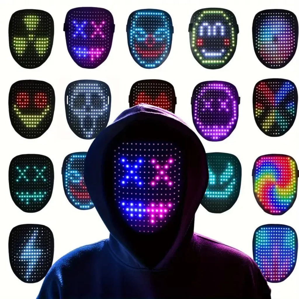 Annies-fashion – Illuminated Costume Mask | LED Full Face Design for Halloween Parties