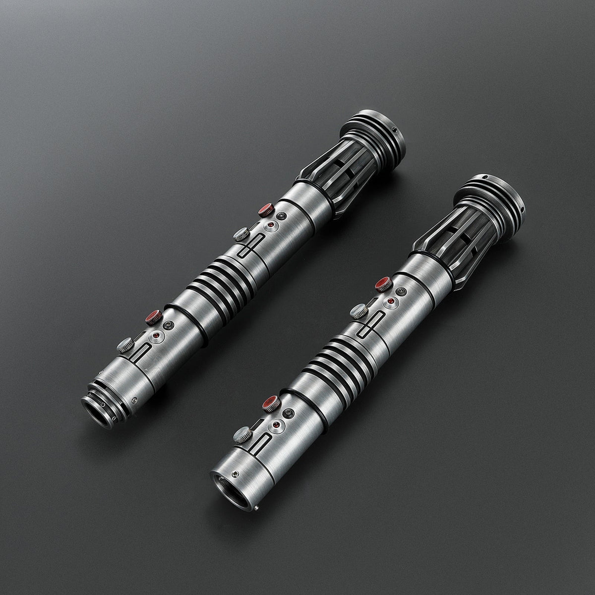 Double-Bladed LED Cosplay Saber Set with Weathered Hilts