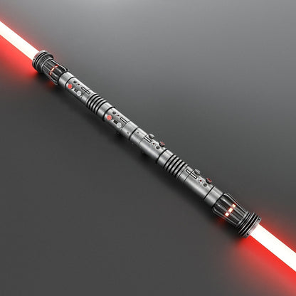 Double-Bladed LED Cosplay Saber Set with Weathered Hilts