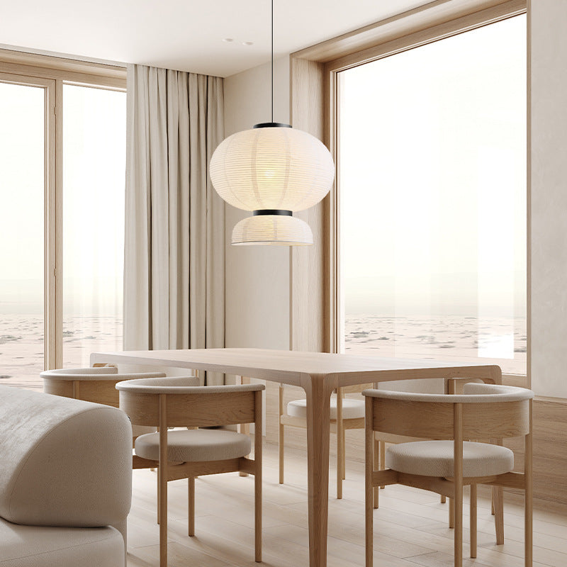 Japanese Pendant Light | Wabi Sabi Paper Lantern Design
