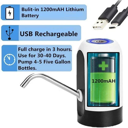 Automatic Water Dispenser USB Rechargeable Touch Pump