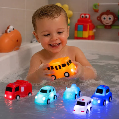 Bath Toy Car Set Floating Water-Activated Glow