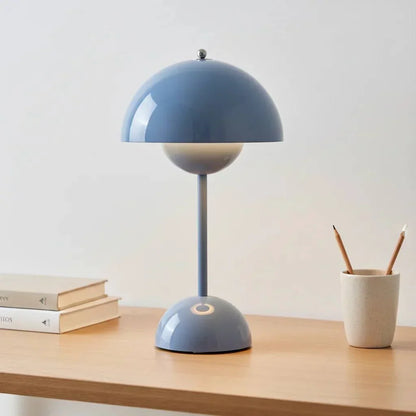 Bedside Table Lamp Dimmable Cable-Free Gold-Plated Base