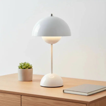 Bedside Table Lamp Dimmable Cable-Free Gold-Plated Base