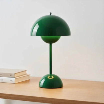Bedside Table Lamp Dimmable Cable-Free Gold-Plated Base