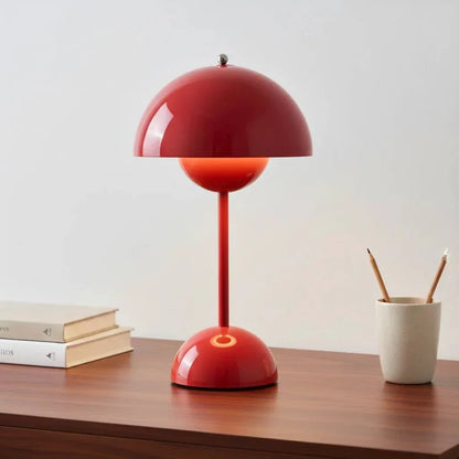 Bedside Table Lamp Dimmable Cable-Free Gold-Plated Base