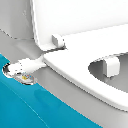 Bidet Attachment Dual Nozzle Adjustable Water Pressure Ultra-Thin Profile