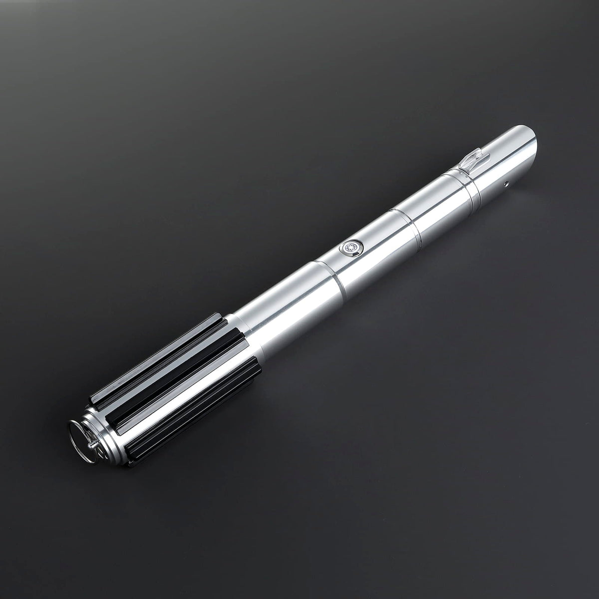 LED Cosplay Saber with Silver Hilt and Black Accents