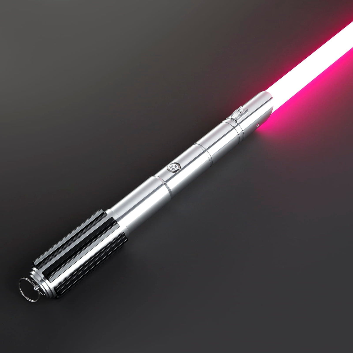 LED Cosplay Saber with Silver Hilt and Black Accents