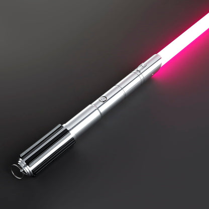 LED Cosplay Saber with Silver Hilt and Black Accents