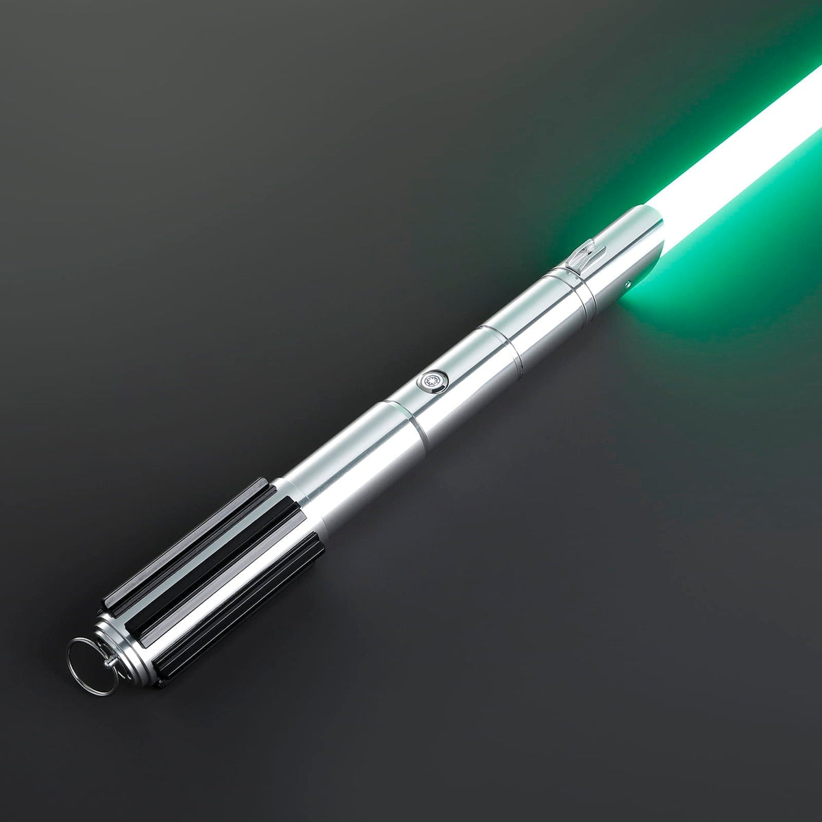 LED Cosplay Saber with Silver Hilt and Black Accents