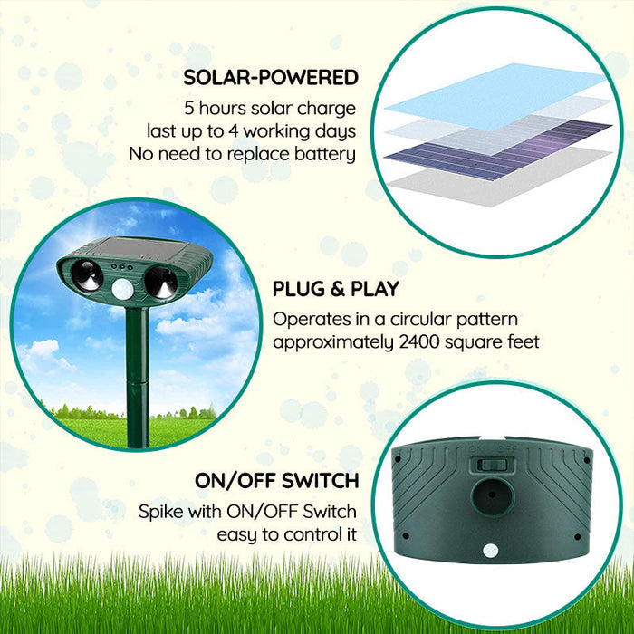 Annie Solar Ultrasonic Fox Deterrent – Motion-Activated Animal Repeller for Garden, Lawn & Outdoor - Image 6