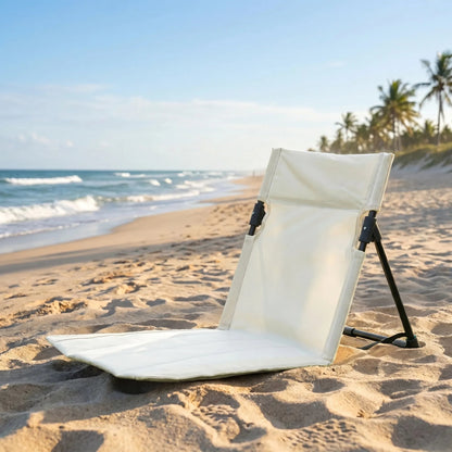 Compact Folding Floor Chair with Ergonomic Back Support
