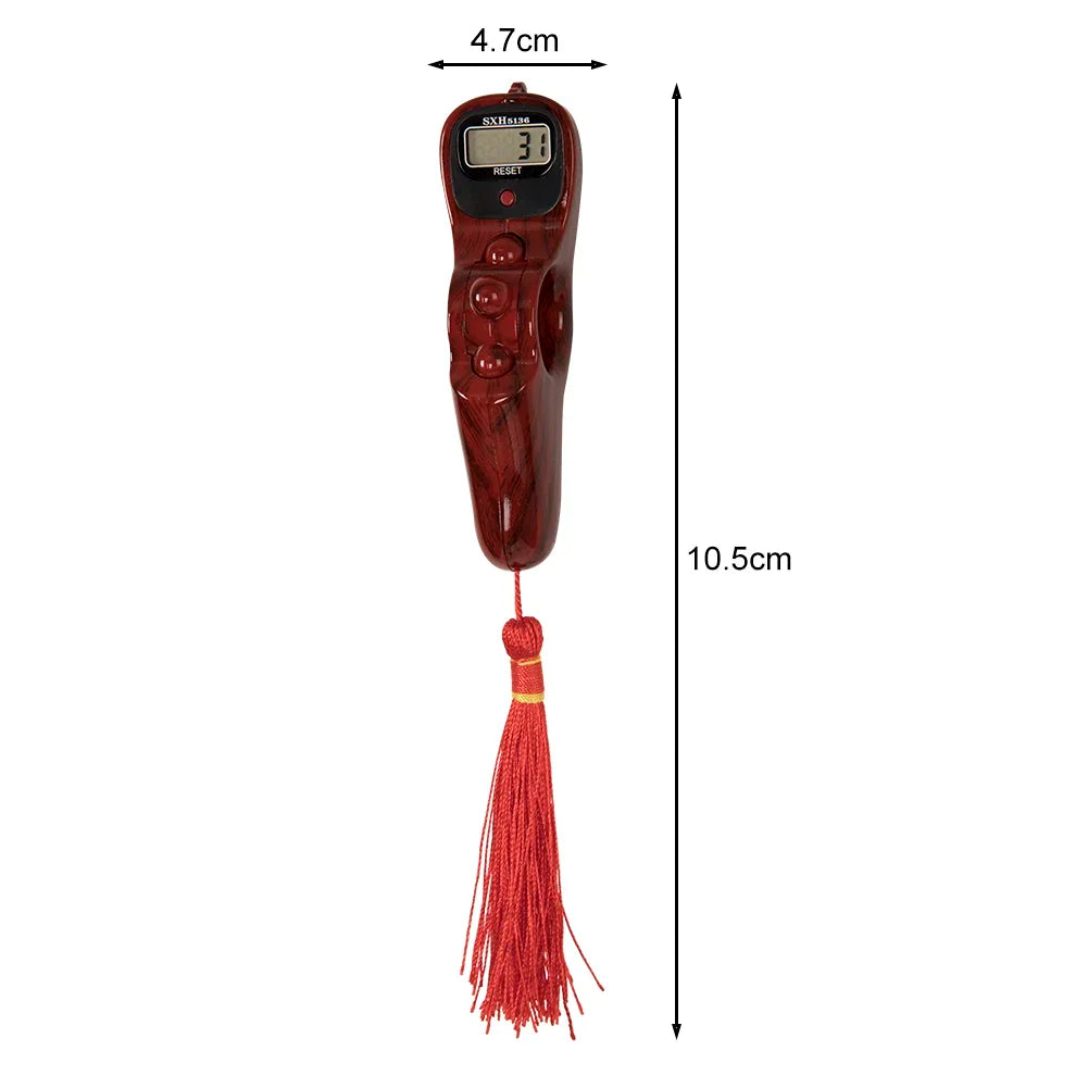 Digital Prayer Counter | Wood Grain Design with Tassel