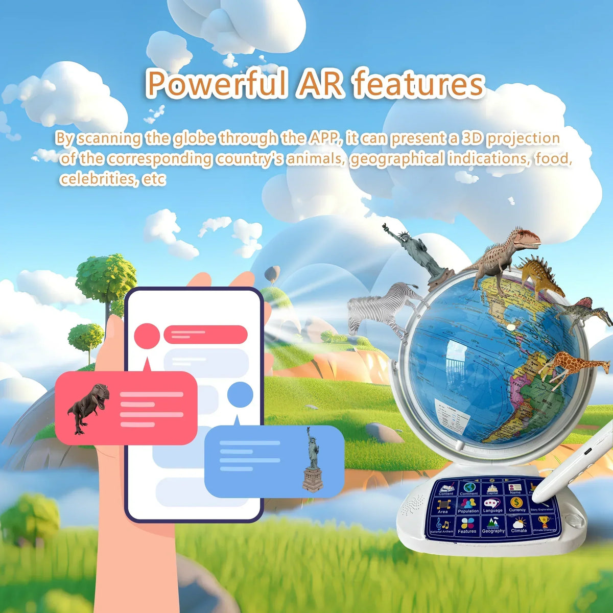 Interactive World Globe with AR and Light