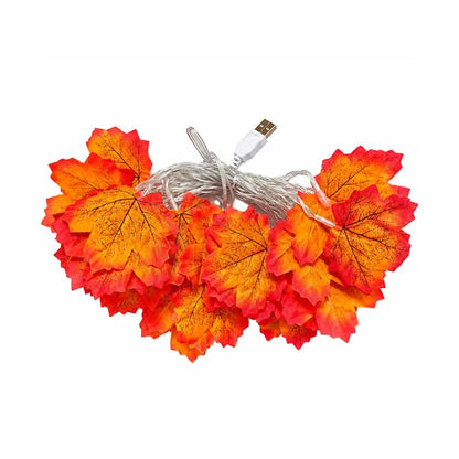 Maple Leaf LED String Lights, Fall Halloween Thanksgiving Garland
