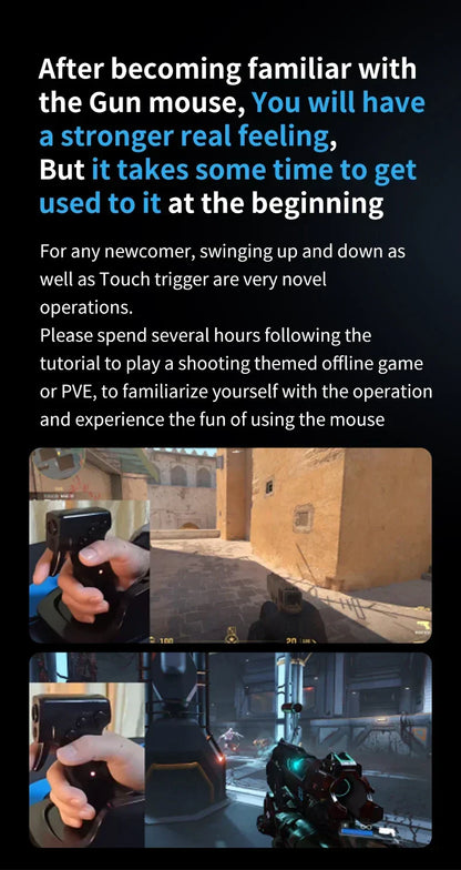 Gaming Gun Mouse | Ergonomic Pistol-Style Design