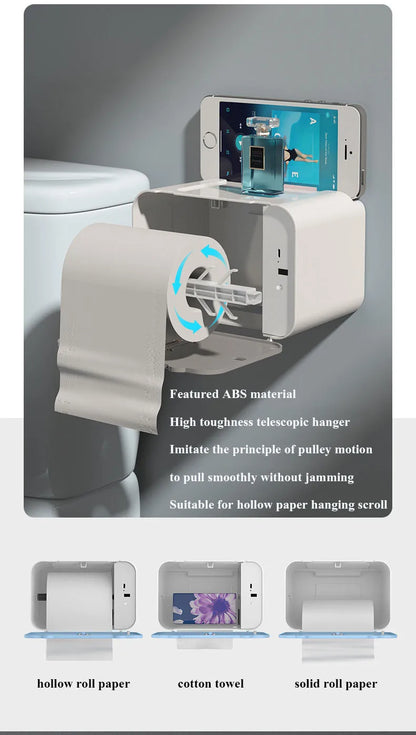 Smart Touchless Tissue Dispenser | Wall-Mount Automatic Paper Holder