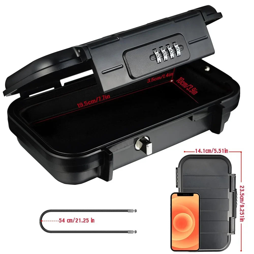 Portable Security Safe Box | Waterproof Travel Valuables Storage