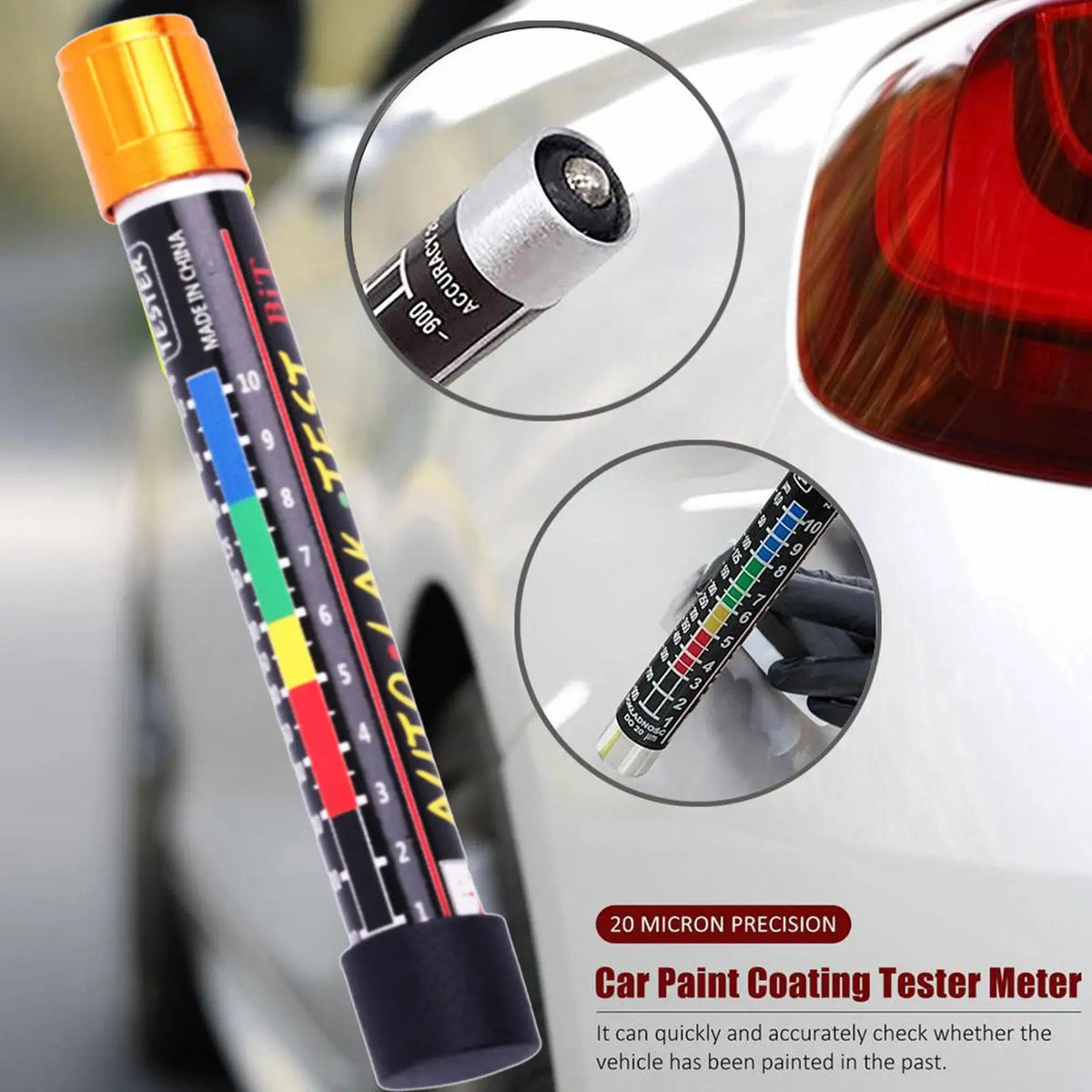 Professional Paint Thickness Gauge | Magnetic Tip 20 Micron Precision