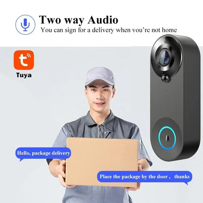 1080P HD WiFi Smart Doorbell Camera with Two-Way Audio