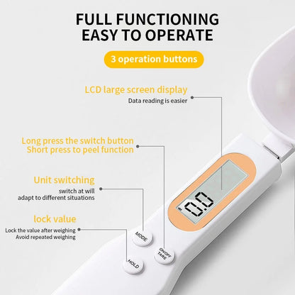 Digital Kitchen Scale Spoon | LCD Display Precision Measuring Tool