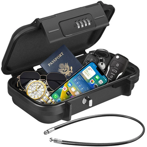Portable Security Safe Box | Waterproof Travel Valuables Storage