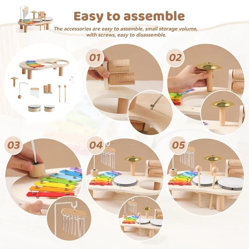 Wooden Musical Activity Table