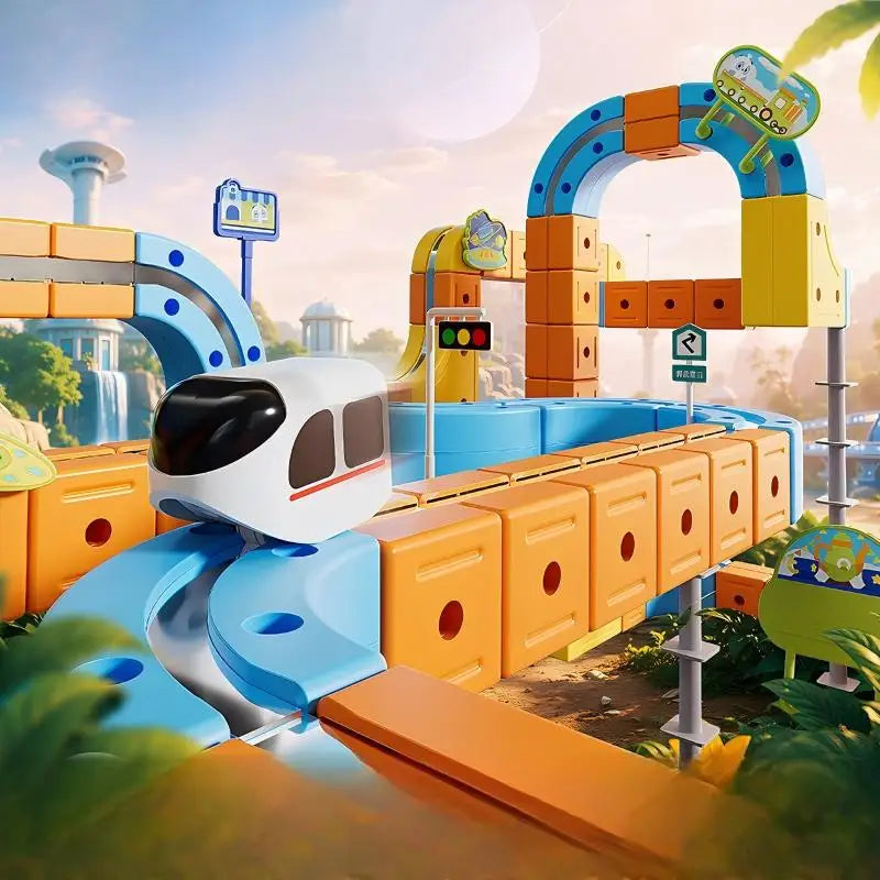 Magnetic Monorail Train Building Set