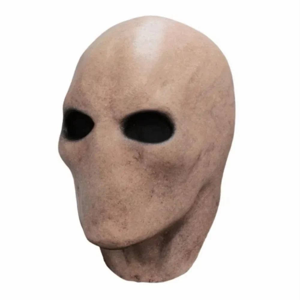 Faceless Man Halloween Mask, Beige Full Head Latex Costume Mask