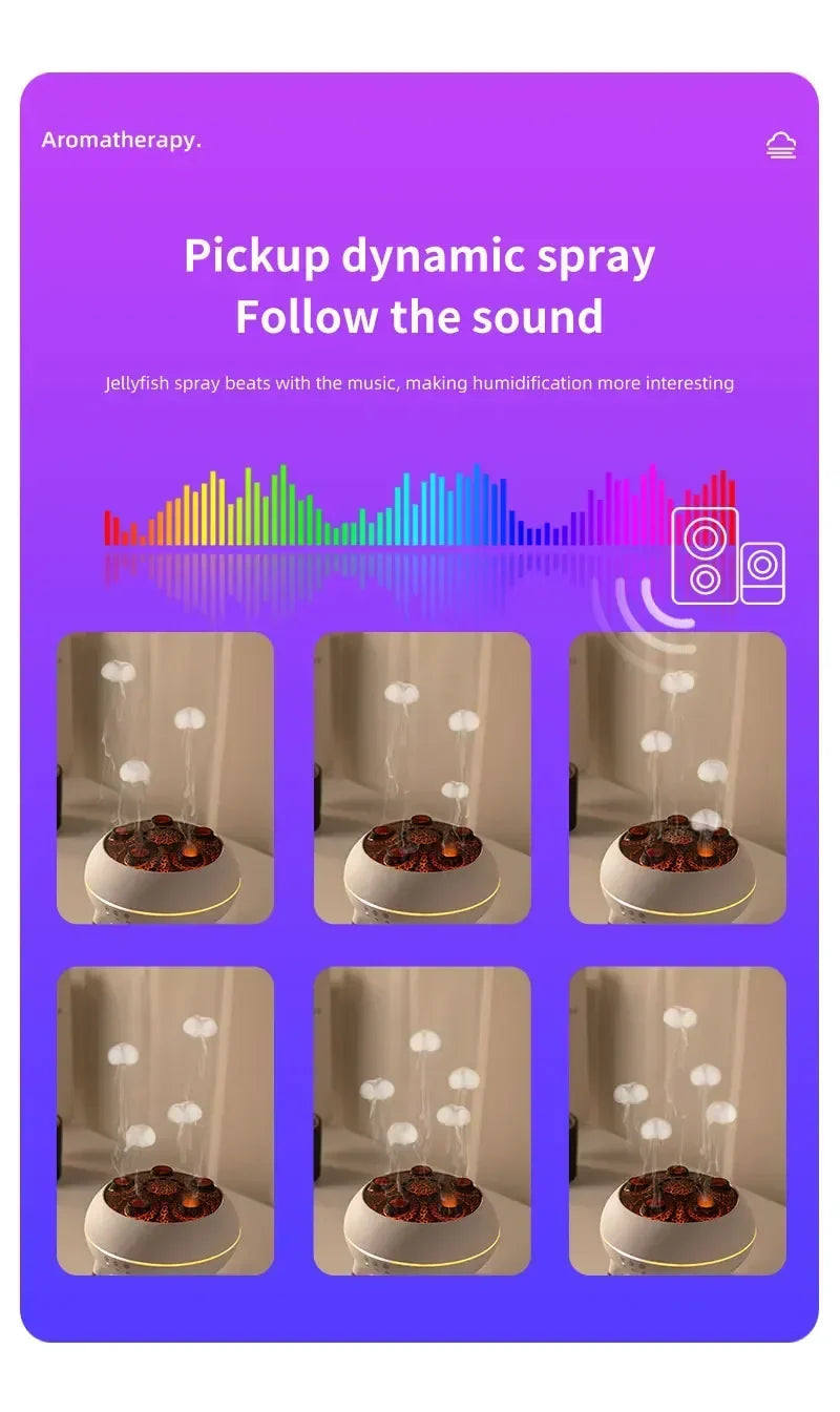 Smart Essential Oil Diffuser | Jellyfish Design With Remote Control