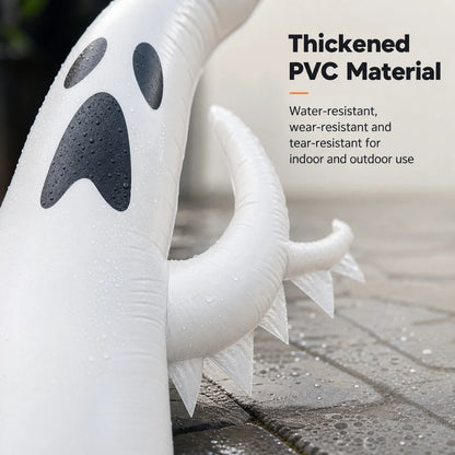 Large Inflatable Standing Ghost Halloween Yard Decoration, White