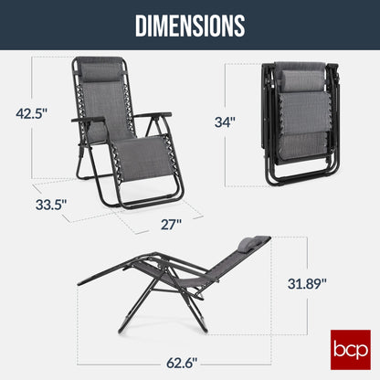 Folding Zero Gravity Patio Lounge Chair