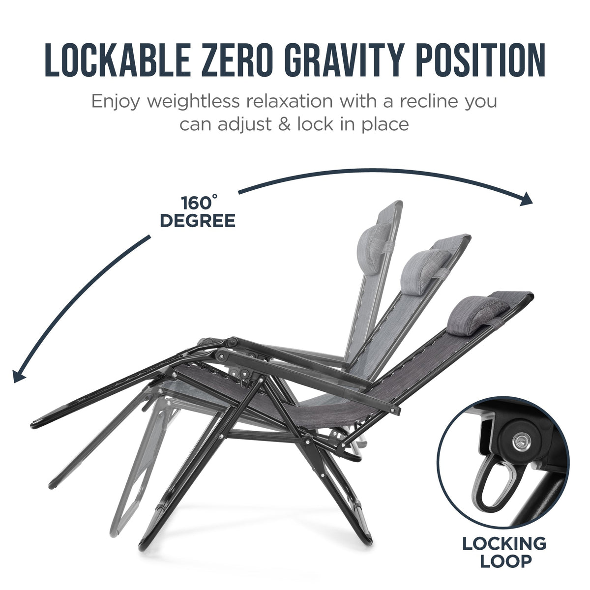 Folding Zero Gravity Patio Lounge Chair