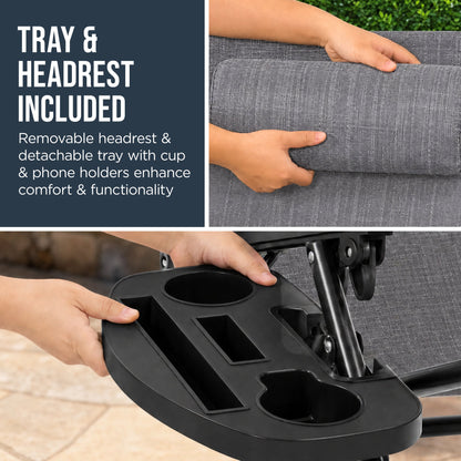 Folding Zero Gravity Patio Lounge Chair