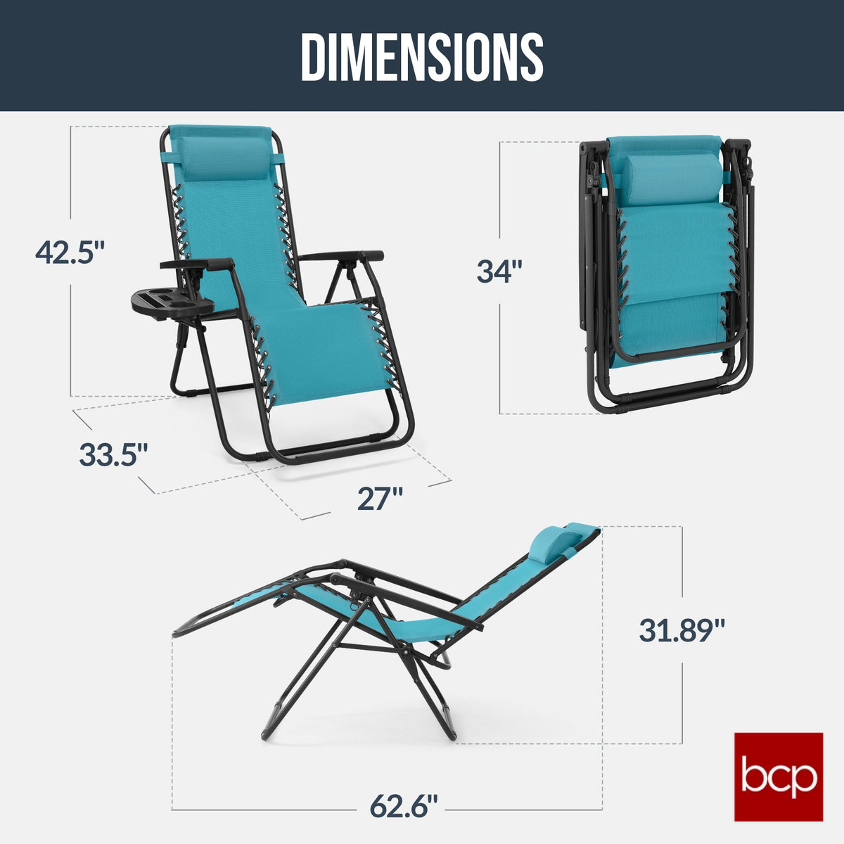 Folding Zero Gravity Patio Lounge Chair