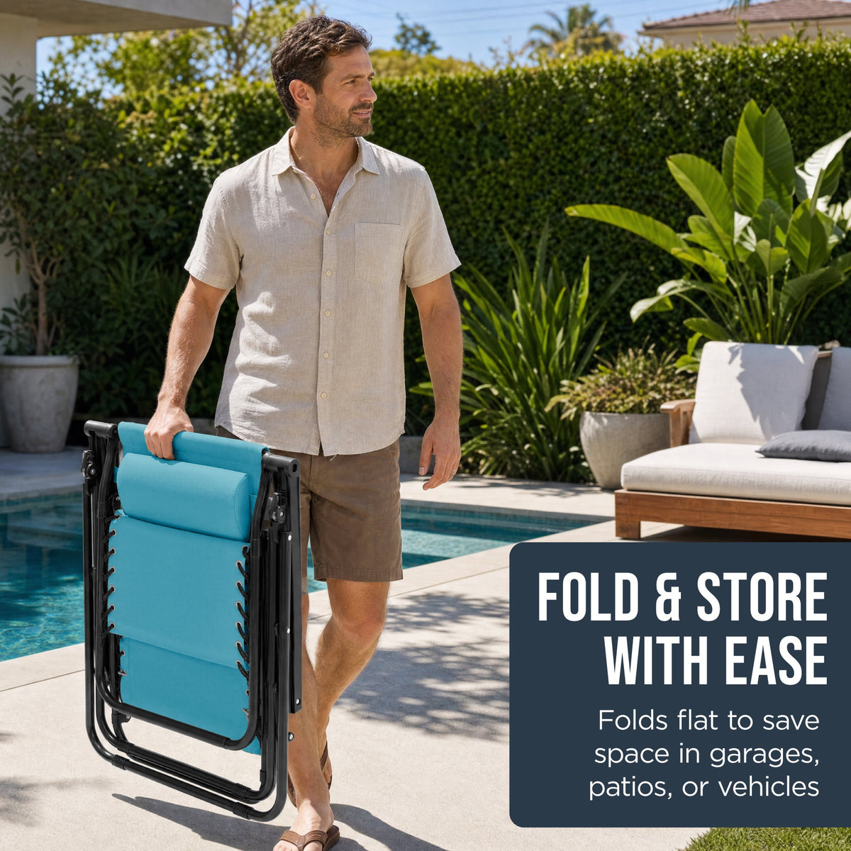 Folding Zero Gravity Patio Lounge Chair