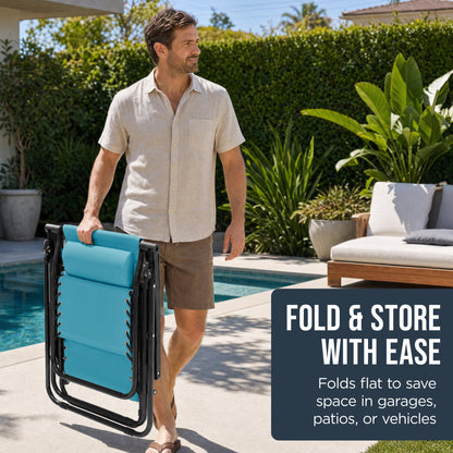 Folding Zero Gravity Patio Lounge Chair