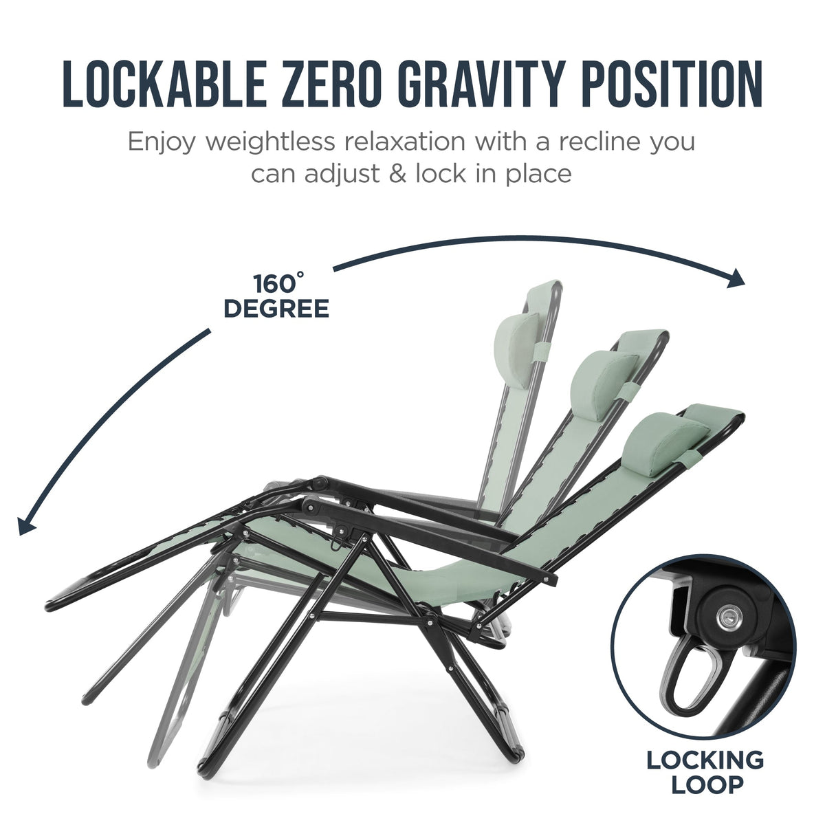 Folding Zero Gravity Patio Lounge Chair