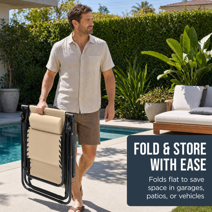 Folding Zero Gravity Patio Lounge Chair