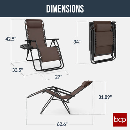 Folding Zero Gravity Patio Lounge Chair