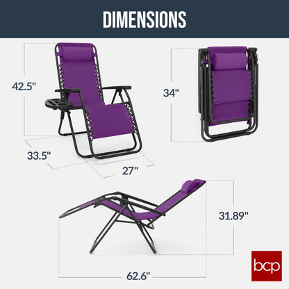 Folding Zero Gravity Patio Lounge Chair
