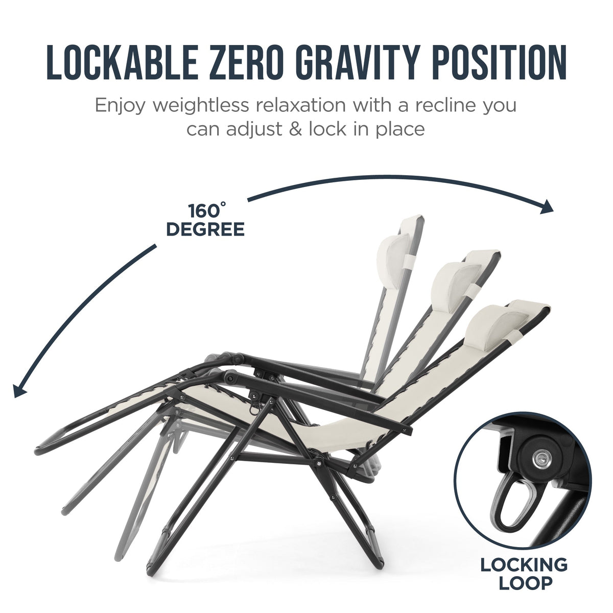 Folding Zero Gravity Patio Lounge Chair