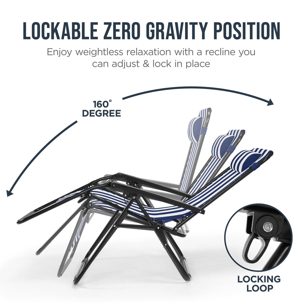 Folding Zero Gravity Patio Lounge Chair