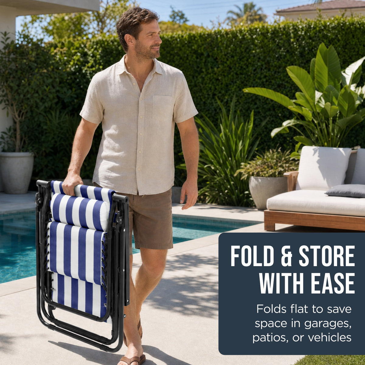 Folding Zero Gravity Patio Lounge Chair
