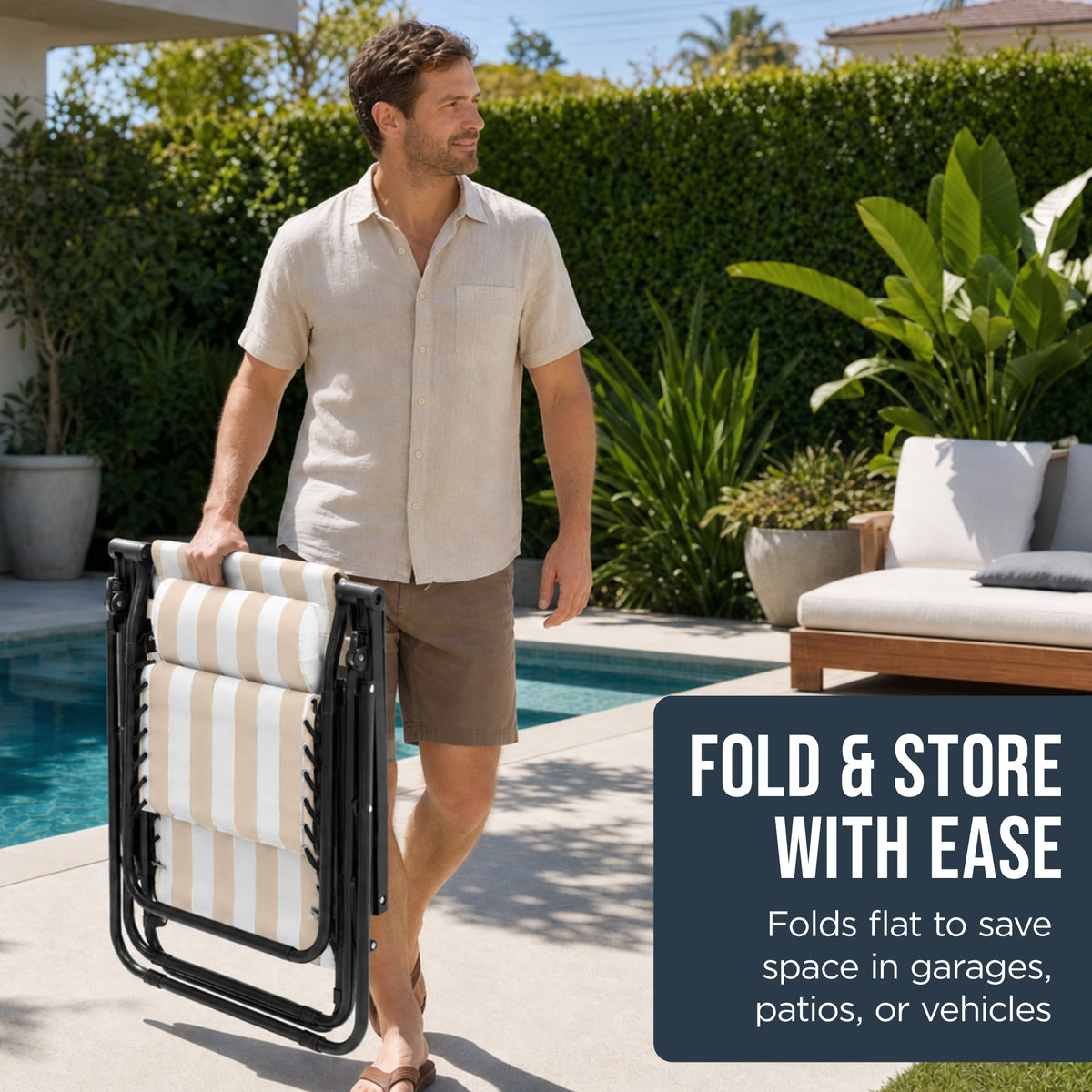Folding Zero Gravity Patio Lounge Chair