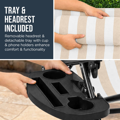 Folding Zero Gravity Patio Lounge Chair